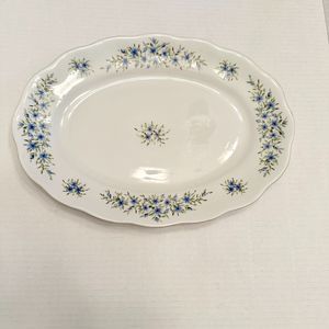 Vintage Favolina China Serving Plate Candia Pattern Poland Rare Gold Trim